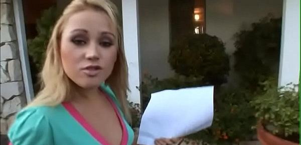  Unhappy blonde nympho Sindee Jennings asked her neighbour if he had seen her little dog